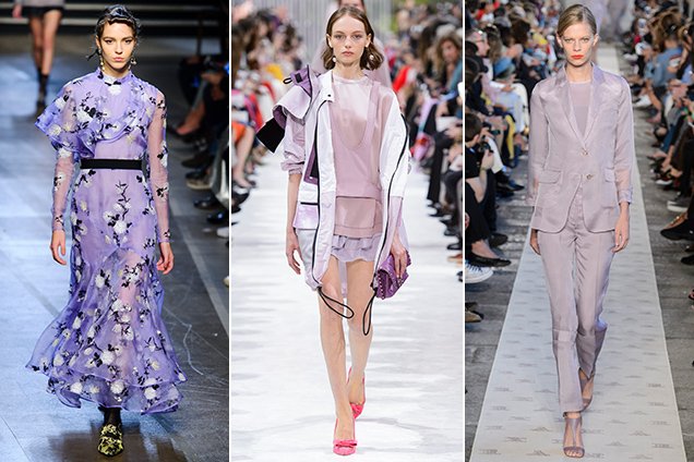 Lavender on the Spring 2018 runways. Erdem Spring 2018, Valentino Spring 2018, Max Mara Spring 2018