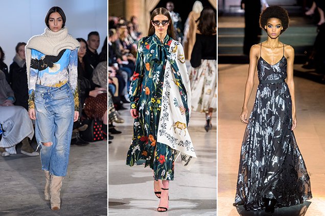 The fauna at R13 Fall 2018, Oscar de la Renta Fall 2018, Carolina Herrera Fall 2018