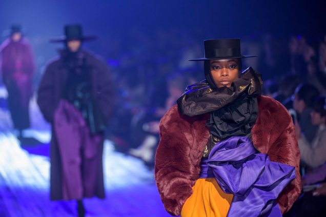 Olivia Anakwe at Marc Jacobs Fall 2018.