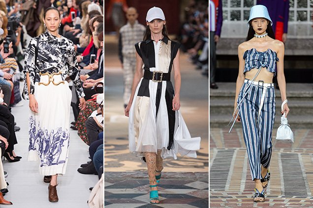 Statement belts at Céline Spring 2018, Koché Spring 2018 and Kenzo Spring 2018