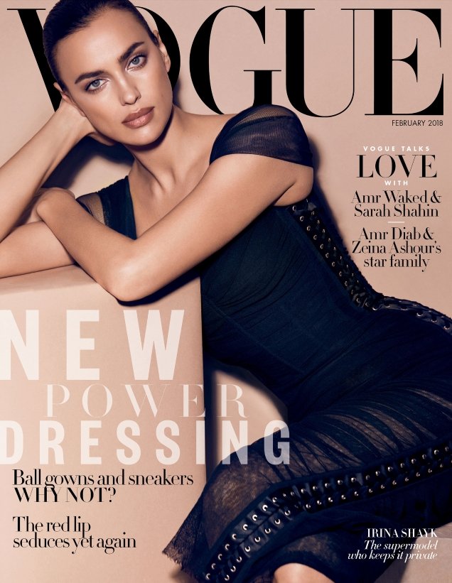 Vogue Arabia February 2018 : Irina Shayk by Miguel Reveriego