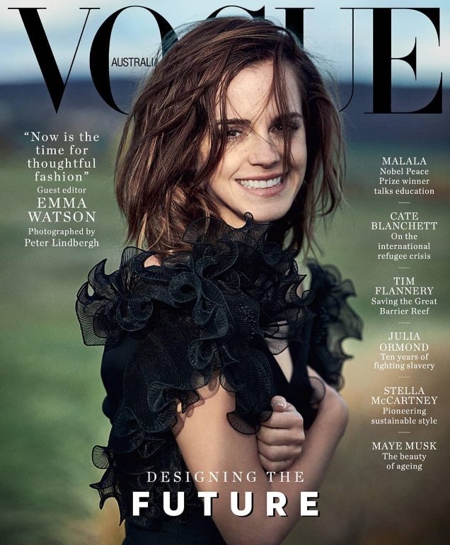 Vogue Australia March 2018 : Emma Watson by Peter Lindbergh