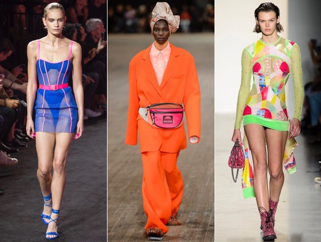 Neon shined bright on the Spring 2018 runways.