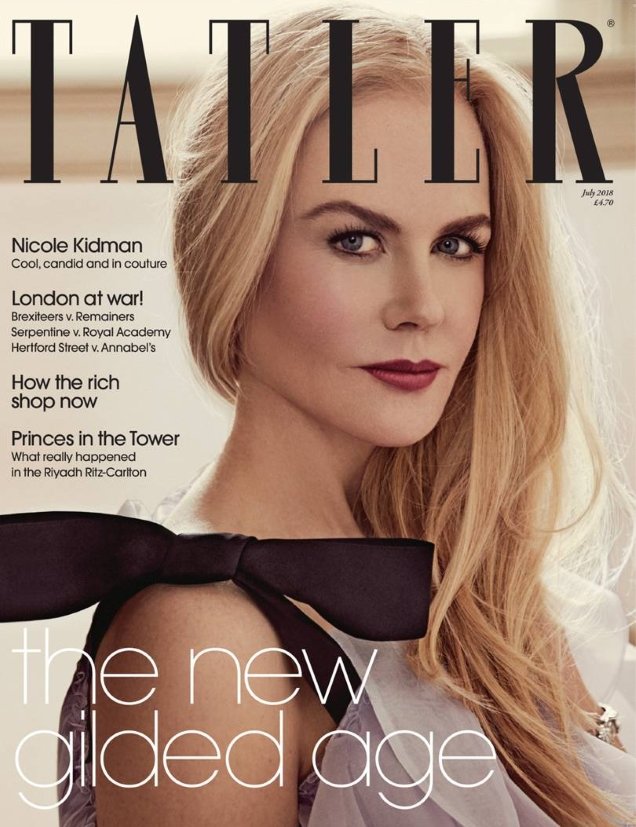 Tatler July 2018 : Nicole Kidman by Victor Demarchelier