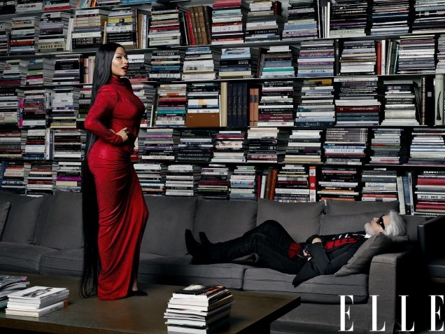 US Elle July 2018 : Nicki Minaj by Karl Lagerfeld