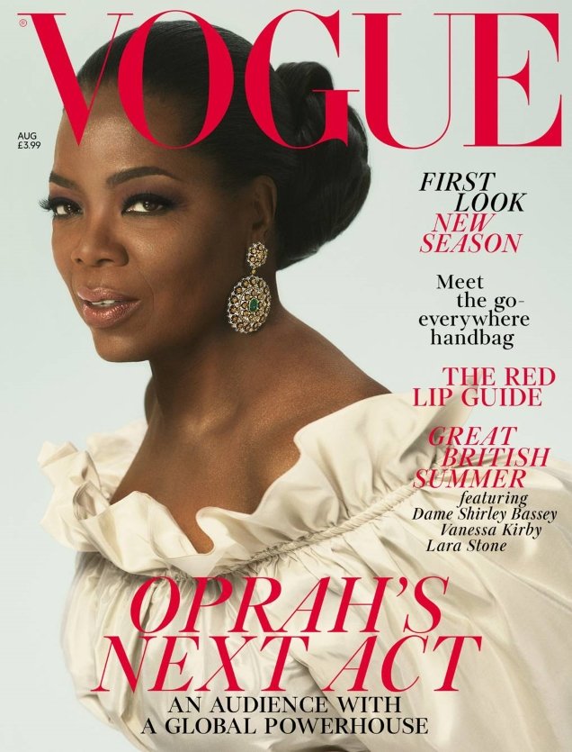 UK Vogue August 2018 : Oprah by Mert Alas & Marcus Piggott