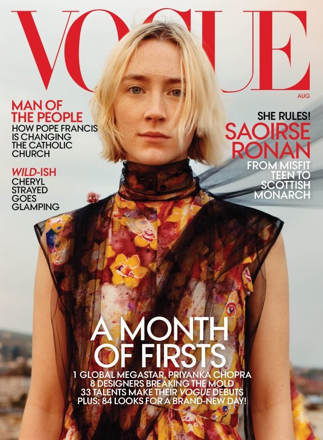 US Vogue August 2018 : Saoirse Ronan by Jamie Hawkesworth