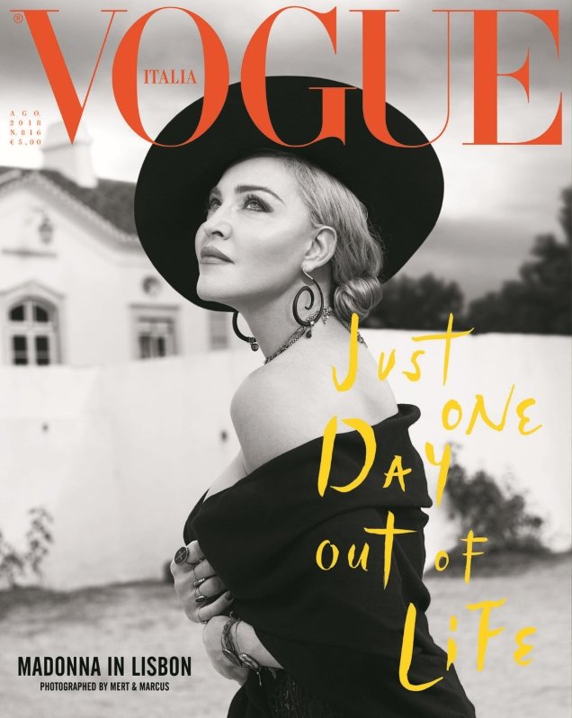 Vogue Italia August 2018 : Madonna by Mert Alas & Marcus Piggott