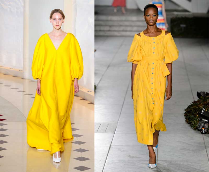 Gen Z yellow on the Emilia Wickstead and Carolina Herrera Spring 2018 runways