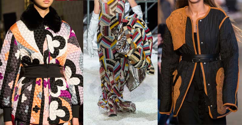 Quilting on the Fall 2018 runways at Pucci, Calvin Klein and Altuzarra