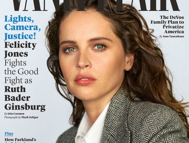 Vanity Fair October 2018 : Felicity Jones by Mark Seliger