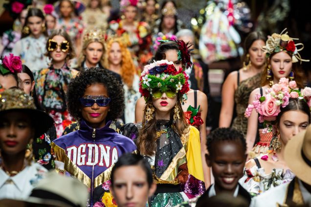 The finale at Dolce & Gabbana Spring 2019.