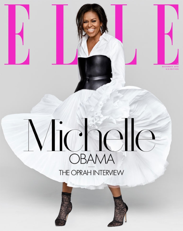 US Elle December 2018 : Michelle Obama by Miller Mobley