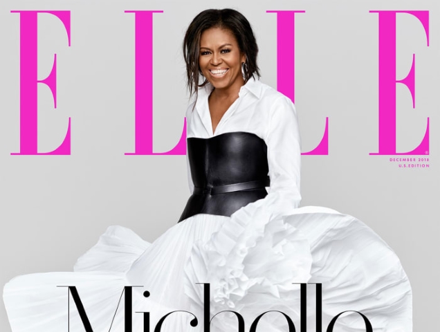 US Elle December 2018 : Michelle Obama by Miller Mobley