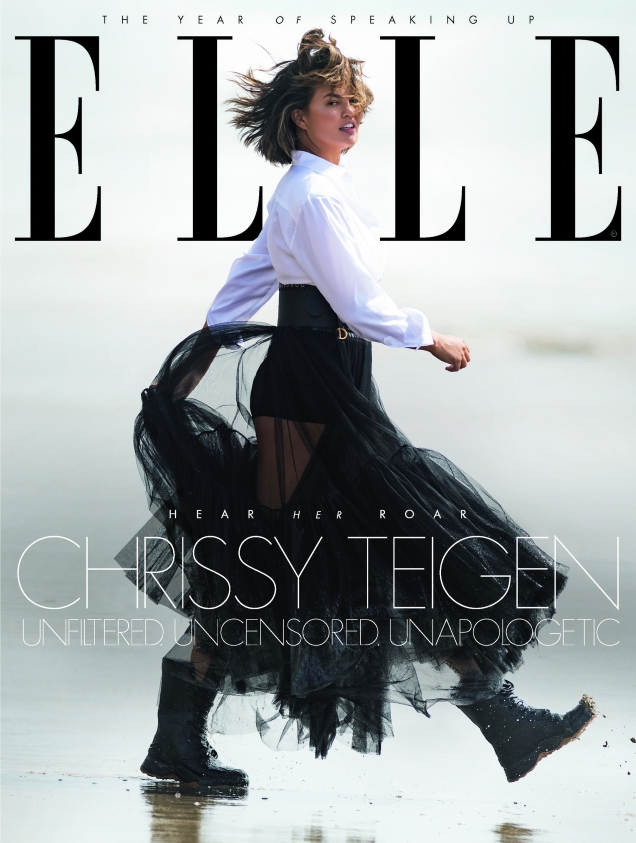 UK Elle January 2019 : Chrissy Teigen by Gilles Bensimon