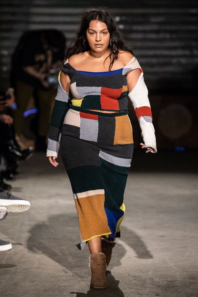 Paloma Elsesser on the Eckhaus Latta Fall 2019 runway.