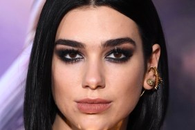 Dua Lipa rocking power brows.