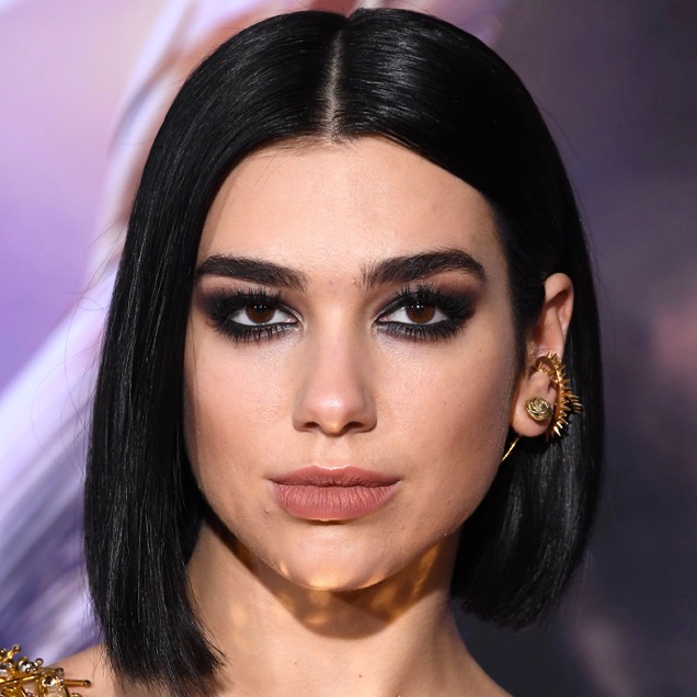 Dua Lipa rocking power brows.