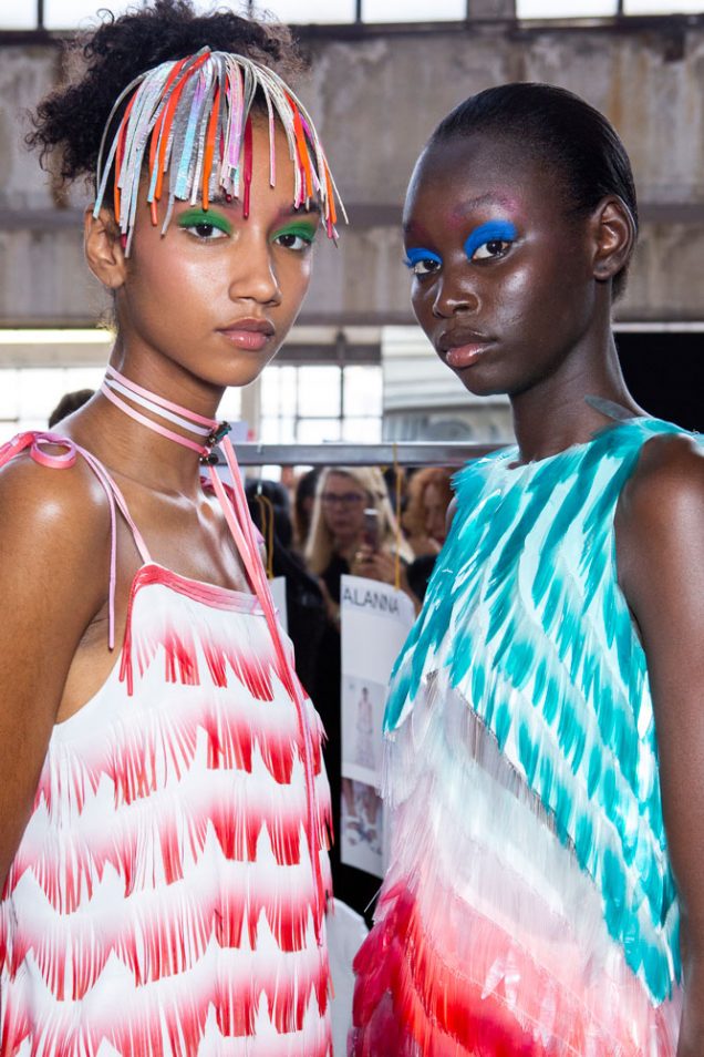 Models backstage at Byblos' Fall 2019 show.