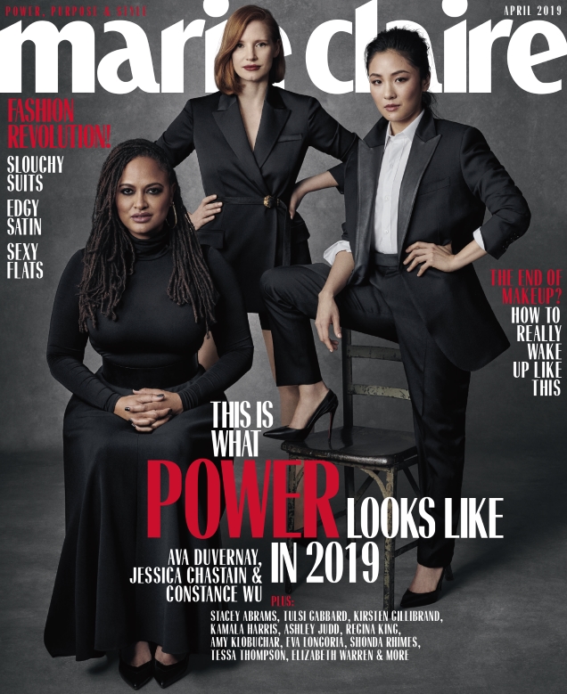 US Marie Claire April 2019 : Ava DuVernay, Jessica Chastain & Constance Wu by Amanda Demme