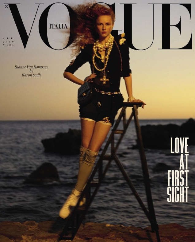 Vogue Italia April 2019 : Rianne Van Rompaey by Karim Sadli