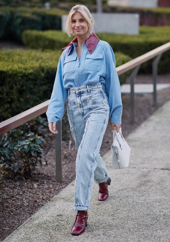 Acid-wash jeans on the streets.