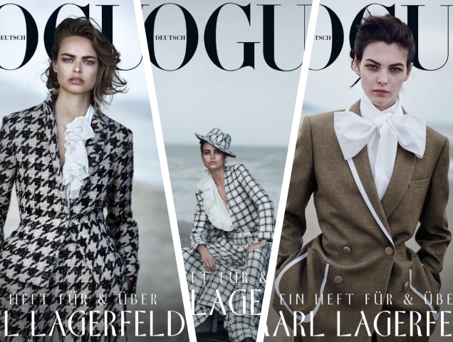 Vogue Germany July 2019 : Birgit Kos, Luna Bijl & Vittoria Ceretti by Peter Lindbergh