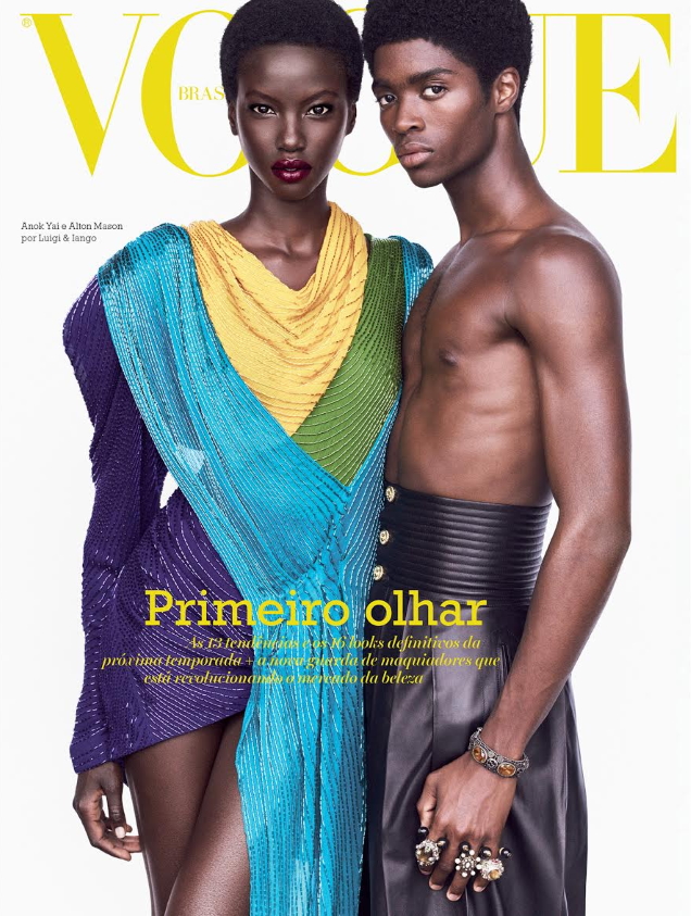 Vogue Brazil August 2019 : Anok Yai & Alton Mason by Luigi & Iango