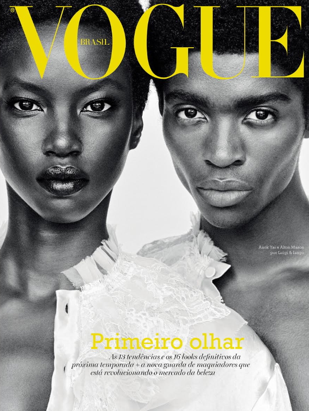 Vogue Brazil August 2019 : Anok Yai & Alton Mason by Luigi & Iango