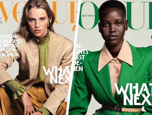 Vogue Germany September 2019 : Adut Akech & Rebecca Longendyke by Chris Colls