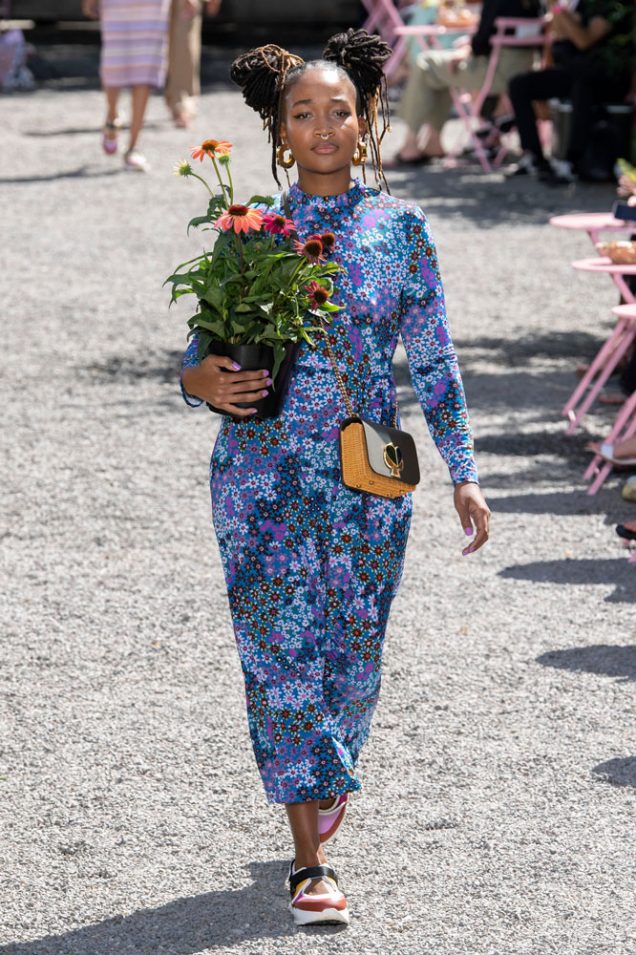 Kimberly Drew on the Kate Spade New York Spring 2020 runway.