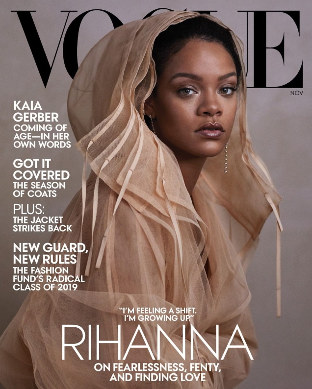 US Vogue November 2019 : Rihanna by Ethan James Green