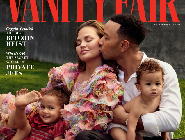 Vanity Fair December 2019 : Chrissy Teigen & John Legend by Mark Seliger