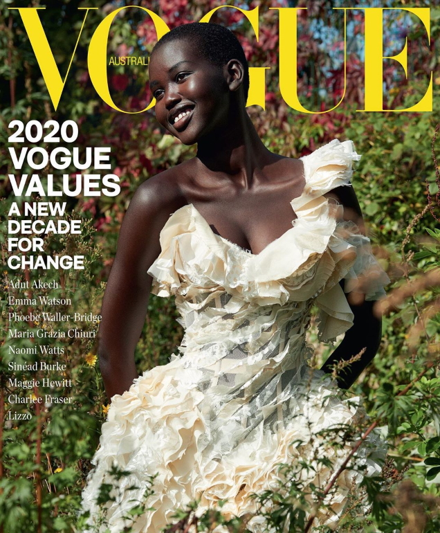 Vogue Australia January 2020 : Adut Akech by Nathaniel Goldberg