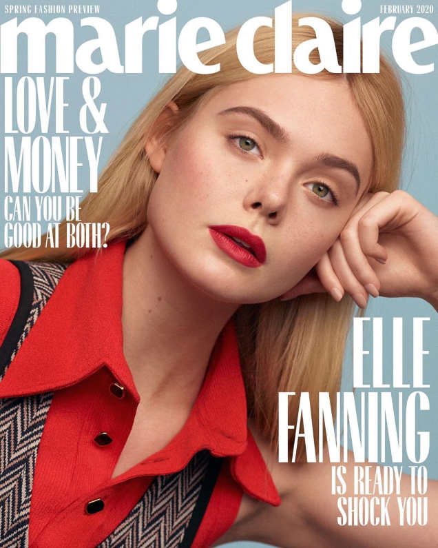 US Marie Claire February 2020 : Elle Fanning by Thomas Whiteside