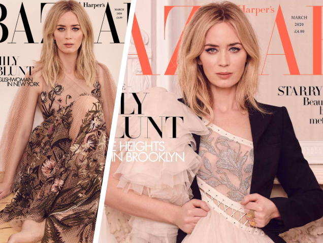 UK Harper’s Bazaar March 2020 : Emily Blunt by Pamela Hanson