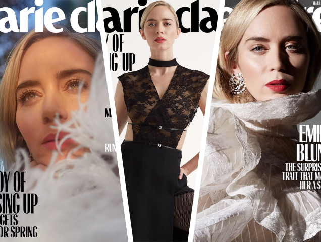 US Marie Claire March 2020 : Emily Blunt by Denise Hewitt, Lucci Mia & Genesis Gil