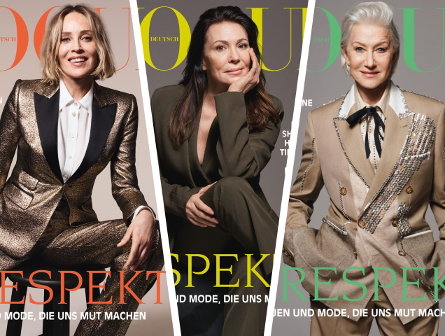 Vogue Germany May 2020 : Helen Mirren, Sharon Stone & Iris Berben by Liz Collins