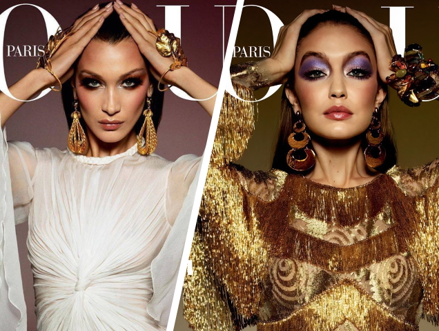 Vogue Paris May/June 2020 : Bella & Gigi Hadid by Inez van Lamsweerde & Vinoodh Matadin