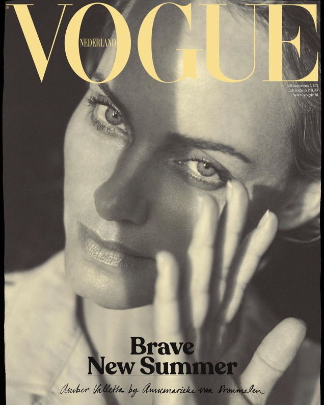 Vogue Netherlands July/August 2020 : Amber Valletta by Annemarieke van Drimmelen