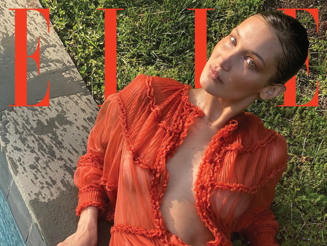 US Elle August 2020 : Bella Hadid by Gigi Hadid