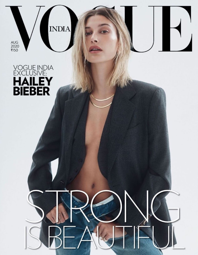 Vogue India August 2020 : Hailey Bieber by Zoey Grossman