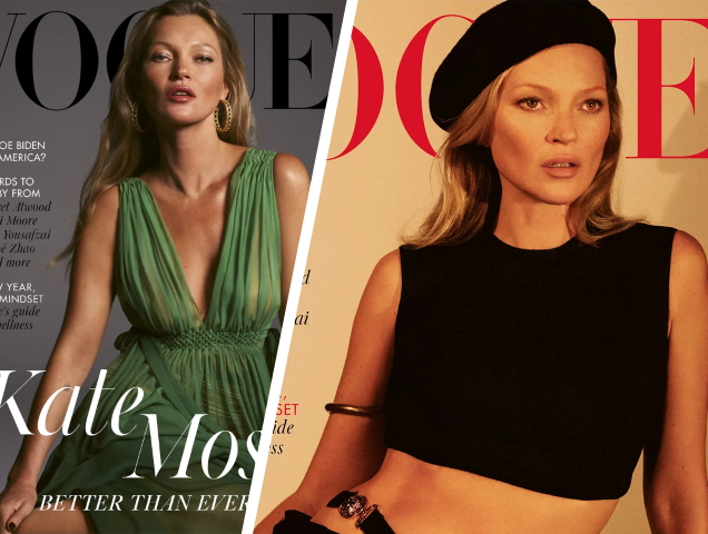 UK Vogue January 2021 : Kate Moss by Mert Alas & Marcus Piggott