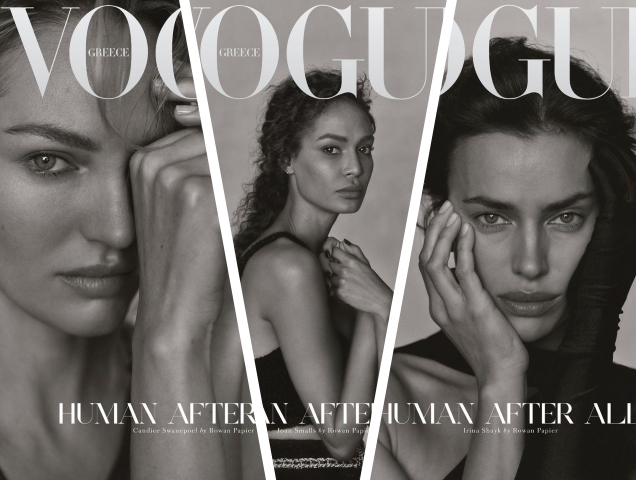 Vogue Greece December 2020 : Candice Swanepoel, Irina Shayk & Joan Smalls by Rowan Papier