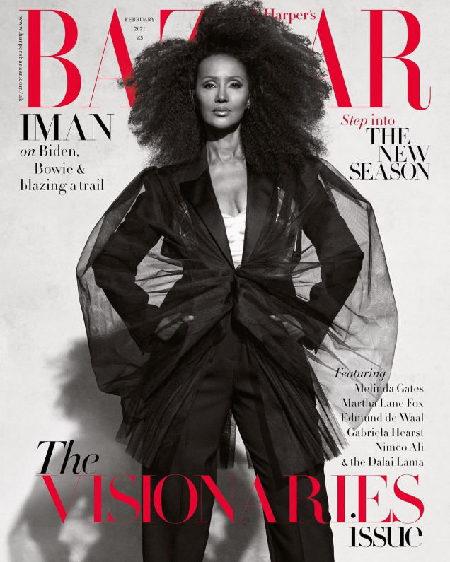 UK Harper’s Bazaar February 2021 : Iman by Paola Kudacki