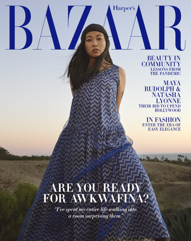 US Harper’s Bazaar February 2021 : Awkwafina by Ryan McGinley