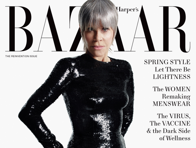 US Harper’s Bazaar April 2021 : Jane Fonda by Mario Sorrenti