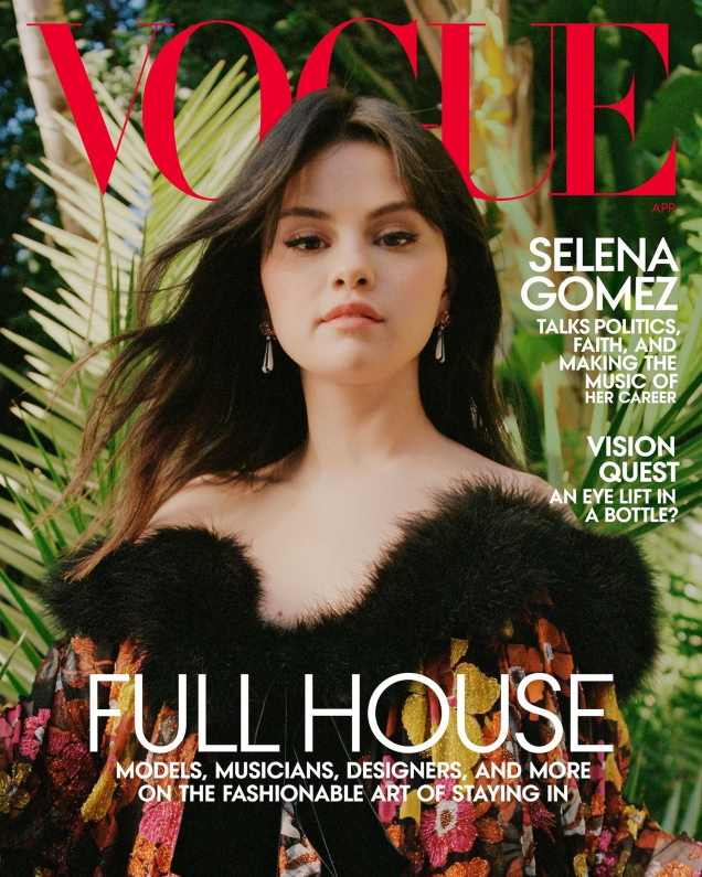 US Vogue April 2021 : Selena Gomez by Nadine Ijewere