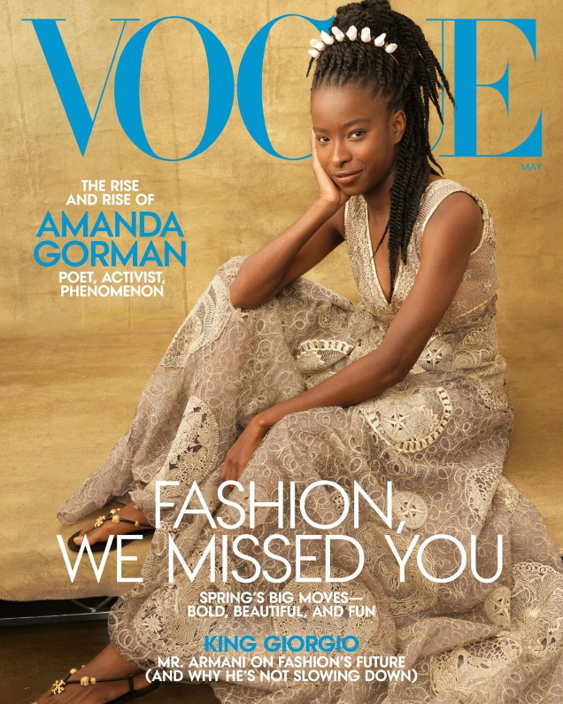 US Vogue May 2021 : Amanda Gorman by Annie Leibovitz