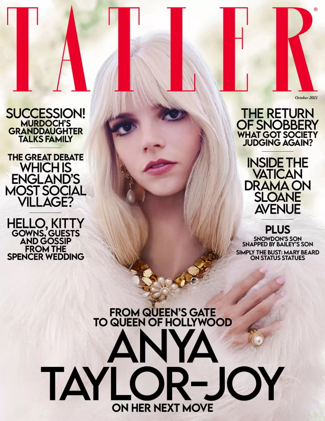 Tatler October 2021 : Anya Taylor-Joy by Jack Waterlot